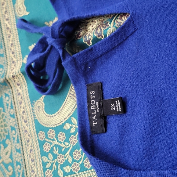 Talbots Royal Blue Sweater 2X - Picture 5 of 7